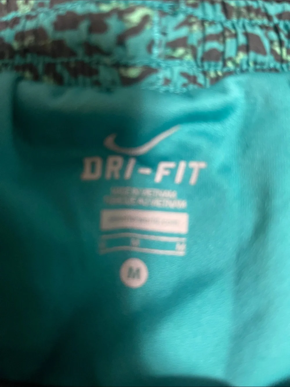 Nike Teal Leopard Print Running Shorts